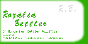 rozalia bettler business card